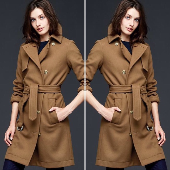 Banana Republic Jackets & Blazers - BANANA REPUBLIC camel wool trench coat